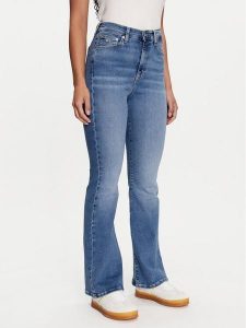 Tommy Jeans Jeansy Sylvia DW0DW19279 Niebieski Flare Fit. Niebieskie jeansy Tommy Jeans, bez wzorów, z bawełny. Za 229,99 zł.