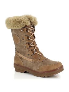 Kimberfeel Kozaki zimowe "Megeve" w kolorze jasnobrązowym rozmiar: 39. Brązowe kozaki Kimberfeel, na zimę, bez wzorów, z materiału, bez obcasa, bez zapięcia. Za 333,45 zł.