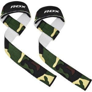 Paski do podnoszenia ciężarów RDX W1 Weight Training Wrist Straps. Zielone paski RDX SPORTS, bez wzorów, sportowe. Za 49,99 zł.