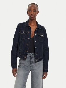Pepe Jeans Kurtka jeansowa PL402430 Granatowy Slim Fit. Niebieskie kurtki Pepe Jeans, xs, bez wzorów, z bawełny, bez kaptura. Za 289,99 zł.