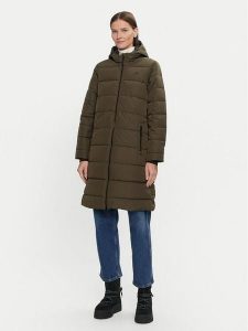Whistler Płaszcz zimowy Amaret W Long Puffer W234603 Zielony Regular Fit. Zielone płaszcze WHISTLER, na zimę, bez wzorów, z syntetyku, bez kaptura. Za 229,99 zł.