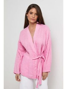 Rodier Lin Lniany kardigan w kolorze jasnoróżowym rozmiar: XL/XXL. Różowe kardigany Rodier Lin, ze lnu. Za 131,74 zł.