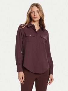 Rinascimento Koszula CFC0125777003 Brązowy Regular Fit. Brązowe koszule Rinascimento, l, bez wzorów, z syntetyku, bez kołnierzyka, bez ramiączek. Za 309,99 zł.