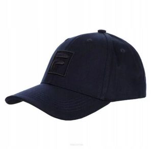 Czapka tenisowa Fila Cap Forze granatowa. Niebieskie czapki Fila, bez wzorów, z bawełny, eleganckie. Za 69,00 zł.