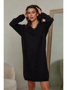 Joséfine Sukienka "Ibrany" w kolorze czarnym rozmiar: L. Czarne sukienki Joséfine, l, bez wzorów, z kaszmiru, bez kołnierzyka, bez ramiączek, midi. Za 152,99 zł.