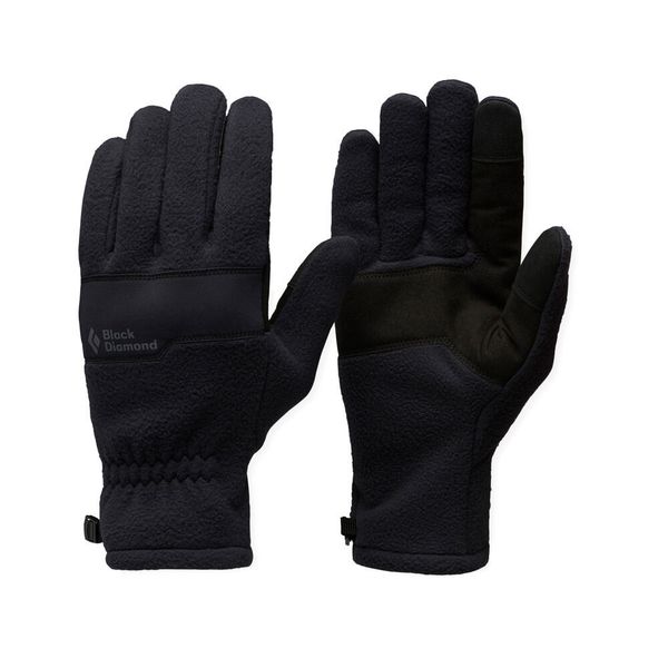 Rękawiczki polarowe Black Diamond Everyday Fleece Gloves pięciopalczaste. Czarne rękawiczki Black Diamond, bez wzorów, z polaru. Za 97,99 zł.