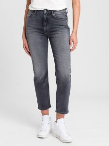 Cross Jeans Dżinsy - Regular fit - w kolorze szarym rozmiar: W28. Szare jeansy Cross Jeans, z aplikacjami, z jeansu, z podwyższonym stanem. Za 109,78 zł.