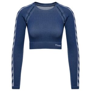 Damska koszulka z długim rękawem Hummel MT Blaze. Niebieskie bluzki Hummel, l, bez wzorów, z materiału, sportowe, bez kołnierzyka, bez ramiączek. Za 167,00 zł.