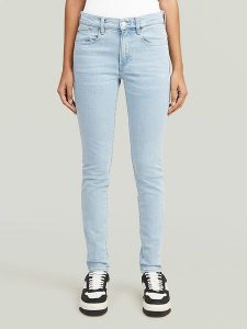 G-Star Dżinsy "Lhana" - Skinny fit - w kolorze błękitnym rozmiar: W31/L32. Niebieskie jeansy G-Star, z aplikacjami, ze skóry. Za 197,63 zł.