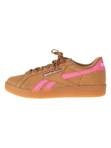 Reebok Skórzane sneakersy "Club C Grounds" w kolorze jasnobrązowo-różowym rozmiar: 37,5. Brązowe trampki Reebok, bez wzorów, bez zapięcia. Za 229,26 zł.