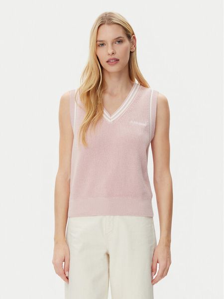 Guess Jeans Sweter W5GR02 Z3HM1 Różowy Regular Fit. Czerwone swetry klasyczne Guess Jeans, xs, z bawełny, bez kołnierzyka. Za 169,99 zł.