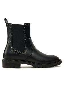 ONLY Sztyblety 15329997 Czarny. Czarne botki ONLY, bez wzorów, ze skóry, bez obcasa, na płaskiej podeszwie, bez zapięcia. Za 239,99 zł.