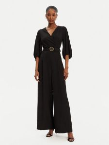 Rinascimento Kombinezon CFC0122546003 Czarny Regular Fit. Czarne sukienki Rinascimento, l, bez wzorów, z syntetyku, bez kołnierzyka, bez ramiączek. Za 529,99 zł.