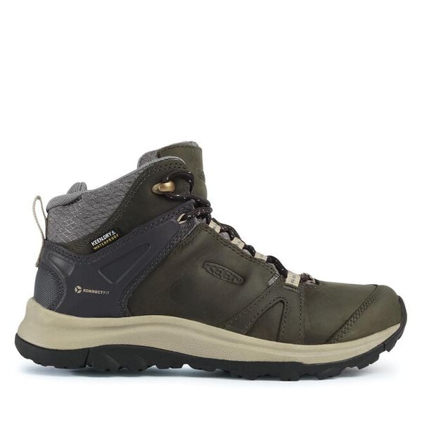 Trekkingi Keen. Zielone buty sportowe Keen, bez wzorów, bez zapięcia, trekkingowe. Za 429,99 zł.