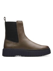 Clarks Skórzane sztyblety ''Torhill Maple'' w kolorze brązowym rozmiar: 39,5. Brązowe buty sportowe Clarks, bez wzorów, bez zapięcia. Za 330,20 zł.