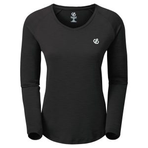 Damska Koszulka Z Długim Rękawem Discern. Czarne bluzki Dare 2b, xl, bez wzorów, sportowe, bez kołnierzyka, bez ramiączek. Za 91,99 zł.
