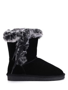 Gooce Skórzane kozaki zimowe "Alissa" w kolorze czarnym rozmiar: 40. Czarne kozaki Gooce, na zimę, bez wzorów, ze skóry, bez obcasa, bez zapięcia. Za 304,95 zł.