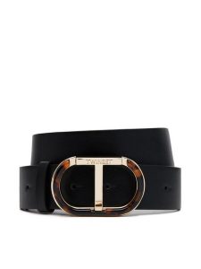 TWINSET Pasek Damski 251TA4440 Czarny. Czarne paski Twinset, bez wzorów, ze skóry. Za 249,99 zł.