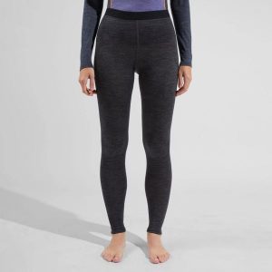 Legginsy termoaktywne damskie Odlo Natural Performance PW 150 BL Bottom Long. Szare legginsy ODLO, bez wzorów, z materiału, z podwyższonym stanem, długie. Za 234,95 zł.