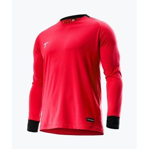 Bluza bramkarska do piłki nożnej T1tan. Czerwone bluzy T1TAN, xs, bez wzorów, bez kaptura. Za 199,99 zł.