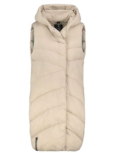 Sublevel Kamizelka pikowana w kolorze beżowym rozmiar: M. Brązowe kamizelki Sublevel, m, bez wzorów, bez kołnierzyka, bez ramiączek, bez kaptura. Za 91,56 zł.