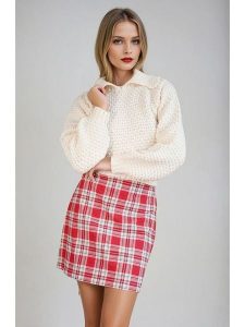 Monki Spódnica w kolorze czerwonym rozmiar: 36. Czerwone spódnice Monki, na co dzień, bez wzorów, mini. Za 39,99 zł.