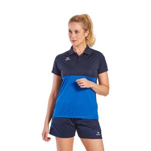 Damska koszulka polo Erima Six Wings. Niebieskie bluzki Erima, l, bez wzorów, z materiału, sportowe, bez kołnierzyka, bez ramiączek. Za 178,50 zł.