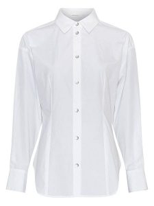 MOSS COPENHAGEN Koszula "Rabea" w kolorze białym rozmiar: XL. Białe koszule Moss Copenhagen, xl, bez wzorów, bez kołnierzyka, bez ramiączek. Za 140,20 zł.
