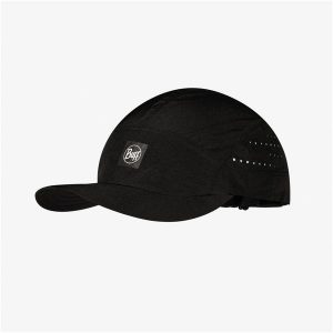 Czapka z daszkiem BUFF SPEED CAP SOLID BLACK. Czarne czapki Buff, bez wzorów, sportowe. Za 96,99 zł.