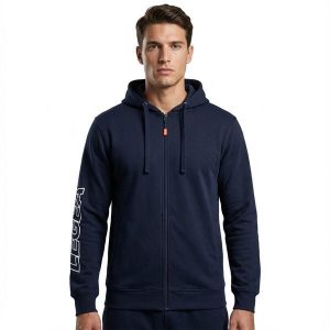 Kurtka rekreacyjna Bulino z elastycznej bawełny niebieska. Niebieskie kurtki LEGEA, bez wzorów, z bawełny, bez kaptura. Za 116,00 zł.