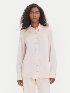 Guess Koszula W5YH03 WF1T2 Beżowy Regular Fit. Brązowe koszule Guess, xs, z aplikacjami, z syntetyku, bez kołnierzyka, bez ramiączek. Za 289,99 zł.