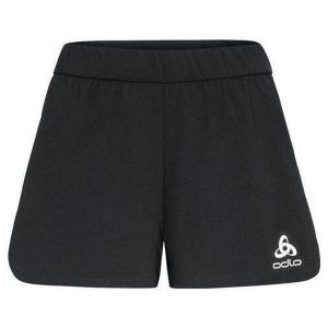 Spodenki damskie do biegania Zeroweight 3 inch. Czarne szorty ODLO, bez wzorów, sportowe. W wyprzedaży za 180,60 zł.