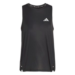 Damski tank top adidas Breeze. Czarne topy ADIDAS, l, bez wzorów, klasyczne, bez kołnierzyka, bez ramiączek. Za 173,55 zł.