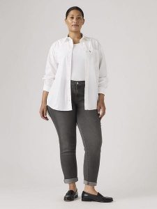 Levi's Dżinsy - Boyfriend fit - w kolorze szarym rozmiar: W30/L30. Szare jeansy Levi's®, z aplikacjami. Za 239,40 zł.