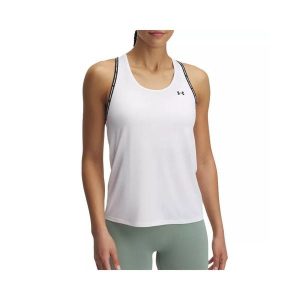 Damski tank top Under Armour Tech™. Białe topy Under Armour, bez wzorów, z materiału, klasyczne, bez kołnierzyka, bez ramiączek. Za 152,95 zł.