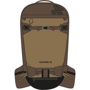 Plecak freeride Kilpi GLACIER-U. Brązowe plecaki Kilpi. Za 441,50 zł.