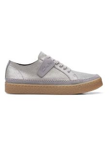 Clarks Skórzane sneakersy "Barleigh Lace" w kolorze szarym rozmiar: 41. Szare trampki Clarks, bez wzorów, bez zapięcia. Za 197,63 zł.