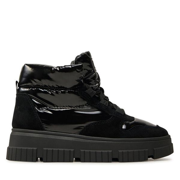 Trzewiki s.Oliver. Czarne botki s.Oliver, bez wzorów, bez obcasa, na płaskiej podeszwie, bez zapięcia. Za 269,99 zł.