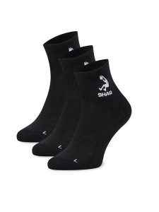 Shaq Skarpety krótkie AS_SHQ_H_001Z_SS25 (3-PACK) Czarny. Czarne skarpetki Shaq, bez wzorów, z bawełny. Za 44,99 zł.