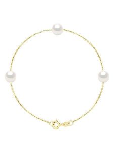 Pearl Addict Złota bransoletka z perłami rozmiar: onesize. Żółte bransoletki Pearl Addict, z perłą, złote. Za 228,38 zł.