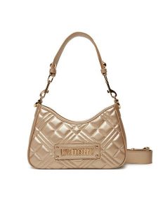 LOVE MOSCHINO Torebka JC4152PP1MLA196A Złoty. Żółte torebki klasyczne LOVE MOSCHINO, bez wzorów, ze skóry, bez dodatków. Za 519,99 zł.