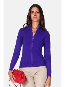 ASSUILI Kardigan w kolorze fioletowym rozmiar: 40. Różowe kardigany Assuili, z kaszmiru. Za 131,45 zł.