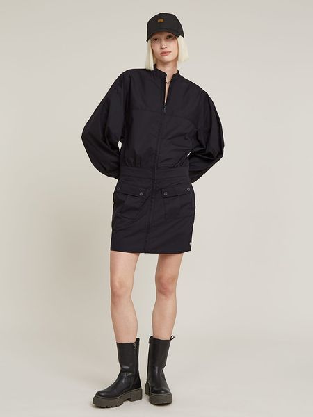 G-Star Sukienka w kolorze czarnym rozmiar: S. Czarne sukienki G-Star, s, bez wzorów, z materiału, retro, bez kołnierzyka, bez ramiączek, mini, bombki. Za 235,50 zł.