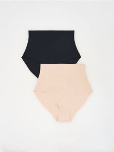 Majtki figi 2 pack - czarny. Czarne figi Reserved, bez wzorów. Za 69,99 zł.