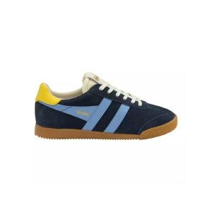 Baskets Femme Baskets Gola ELAN Bleu Bleu Gola. Niebieskie buty sportowe Gola, bez wzorów, z zamszu, bez zapięcia. Za 460,00 zł.