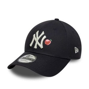Czapka z daszkiem New Era Fruit Icon 9Forty New York Yankees. Niebieskie czapki New Era, bez wzorów, z materiału, eleganckie. Za 149,50 zł.