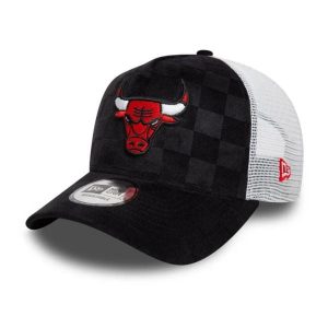 Czapka z daszkiem New Era 9FORTY Chicago Bulls Check Trucker 60595264. Czarne czapki New Era, bez wzorów. W wyprzedaży za 136,85 zł.