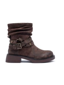 Foreverfolie Botki w kolorze brązowym rozmiar: 37. Brązowe botki Foreverfolie, bez wzorów, bez obcasa, bez zapięcia. Za 148,96 zł.