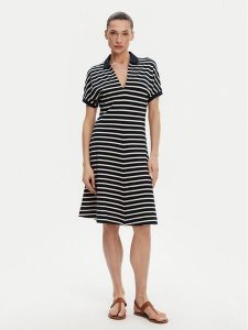 Tommy Hilfiger Sukienka codzienna WW0WW44513 Granatowy Regular Fit. Niebieskie kombinezony TOMMY HILFIGER, na co dzień, xxs, bez wzorów, z bawełny, bez kołnierzyka, bez ramiączek, proste. Za 339,99 zł.