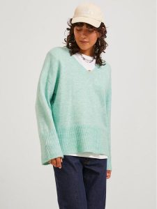JJXX Sweter Lica 12246506 Zielony Regular Fit. Zielone swetry klasyczne JJXX, l, z syntetyku, bez kołnierzyka. Za 109,99 zł.